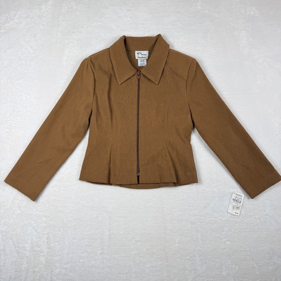 Plum Other - NWT Plum Neiman Marcus Brown Zip Front Collared Jacket Girls Size 7